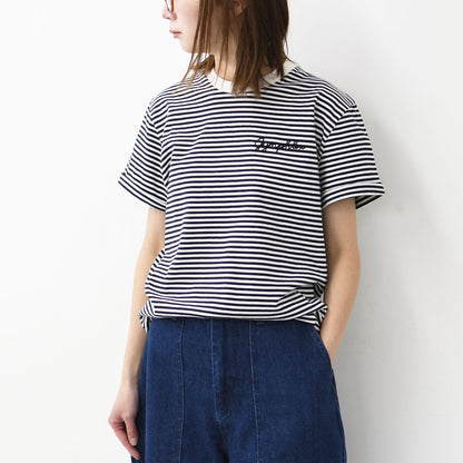 Gymphlex  [ジムフレックス] W ロゴ刺繍 S/S T-SHIRT [GY-C0446COM-WB] ロゴ刺繍ショートスリーブTシャツ [2025SS]