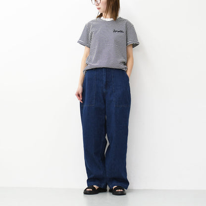 Gymphlex  [ジムフレックス] W ロゴ刺繍 S/S T-SHIRT [GY-C0446COM-WB] ロゴ刺繍ショートスリーブTシャツ [2025SS]