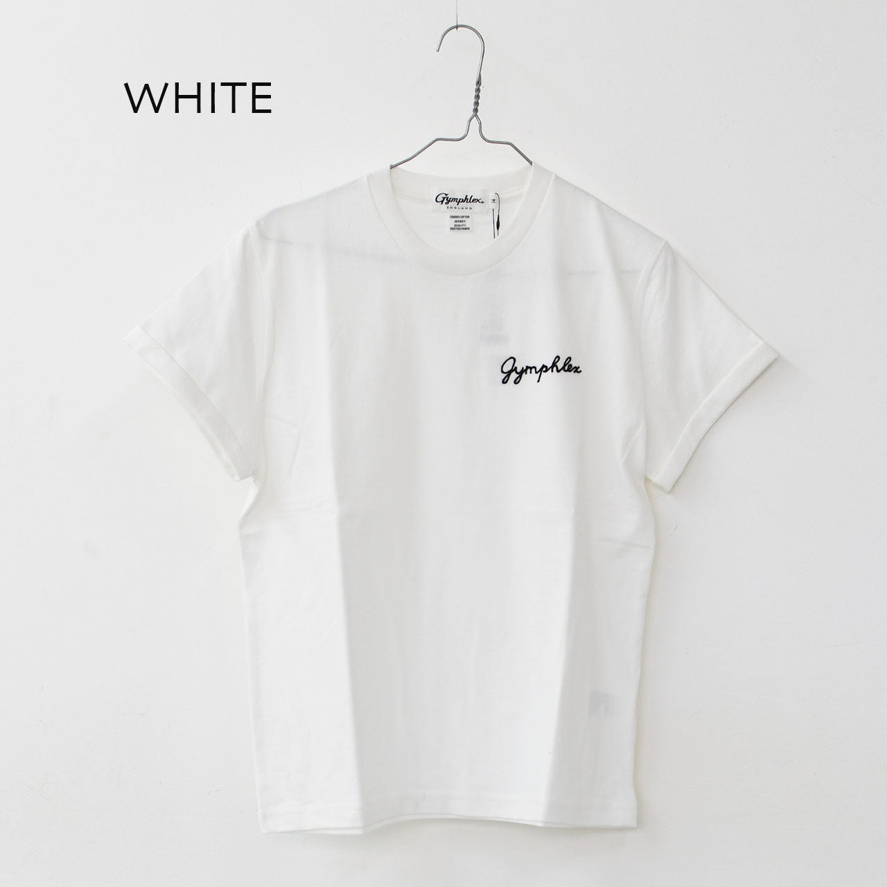 Gymphlex  [ジムフレックス] W ロゴ刺繍 S/S T-SHIRT  [GY-C0446COM-WS] ロゴ刺繍ショートスリーブTシャツ [2025SS]