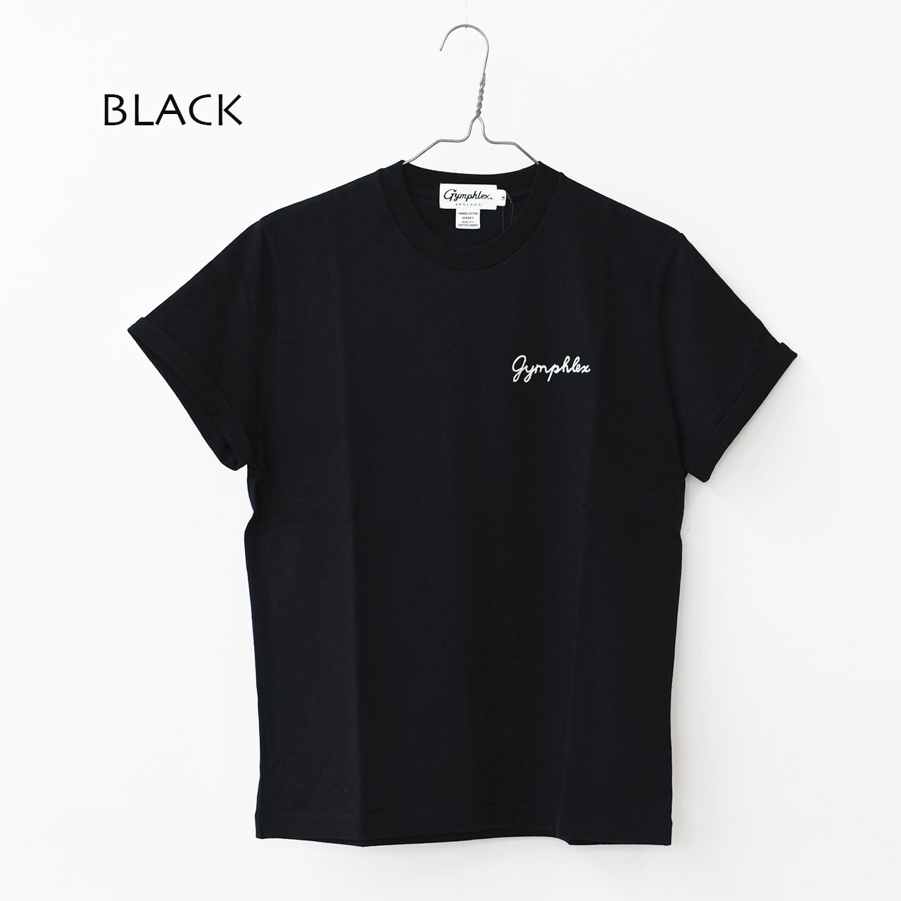 Gymphlex  [ジムフレックス] W ロゴ刺繍 S/S T-SHIRT  [GY-C0446COM-WS] ロゴ刺繍ショートスリーブTシャツ [2025SS]
