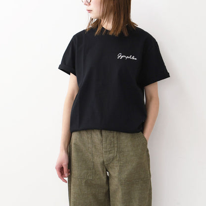 Gymphlex  [ジムフレックス] W ロゴ刺繍 S/S T-SHIRT  [GY-C0446COM-WS] ロゴ刺繍ショートスリーブTシャツ [2025SS]