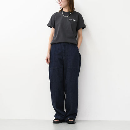 Gymphlex  [ジムフレックス] W ロゴ刺繍 S/S T-SHIRT  [GY-C0446COM-WS] ロゴ刺繍ショートスリーブTシャツ [2025SS]