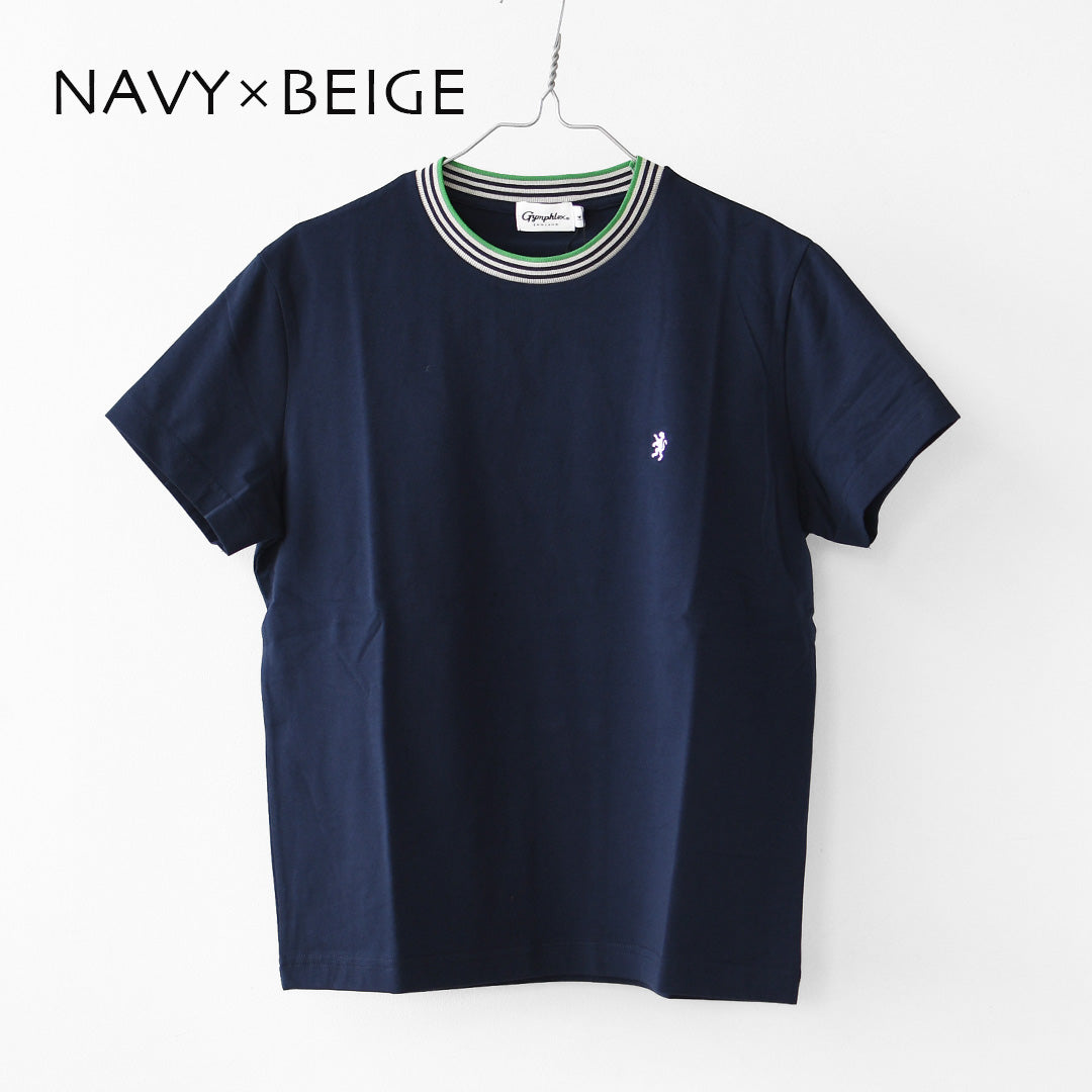 Gymphlex  [ジムフレックス] W CREW NECK LINE T-SHIRT [GY-C0448CCB] クルーネック ラインTシャツ・半袖Tシャツ・無地・シンプル・首元マルチカラー・LADY'S [2026SS]