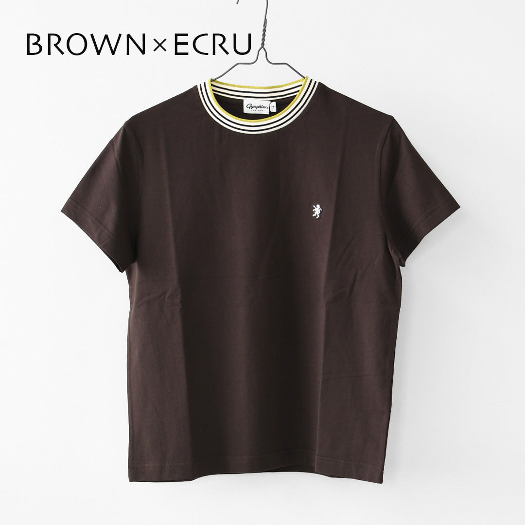 Gymphlex  [ジムフレックス] W CREW NECK LINE T-SHIRT [GY-C0448CCB] クルーネック ラインTシャツ・半袖Tシャツ・無地・シンプル・首元マルチカラー・LADY'S [2026SS]
