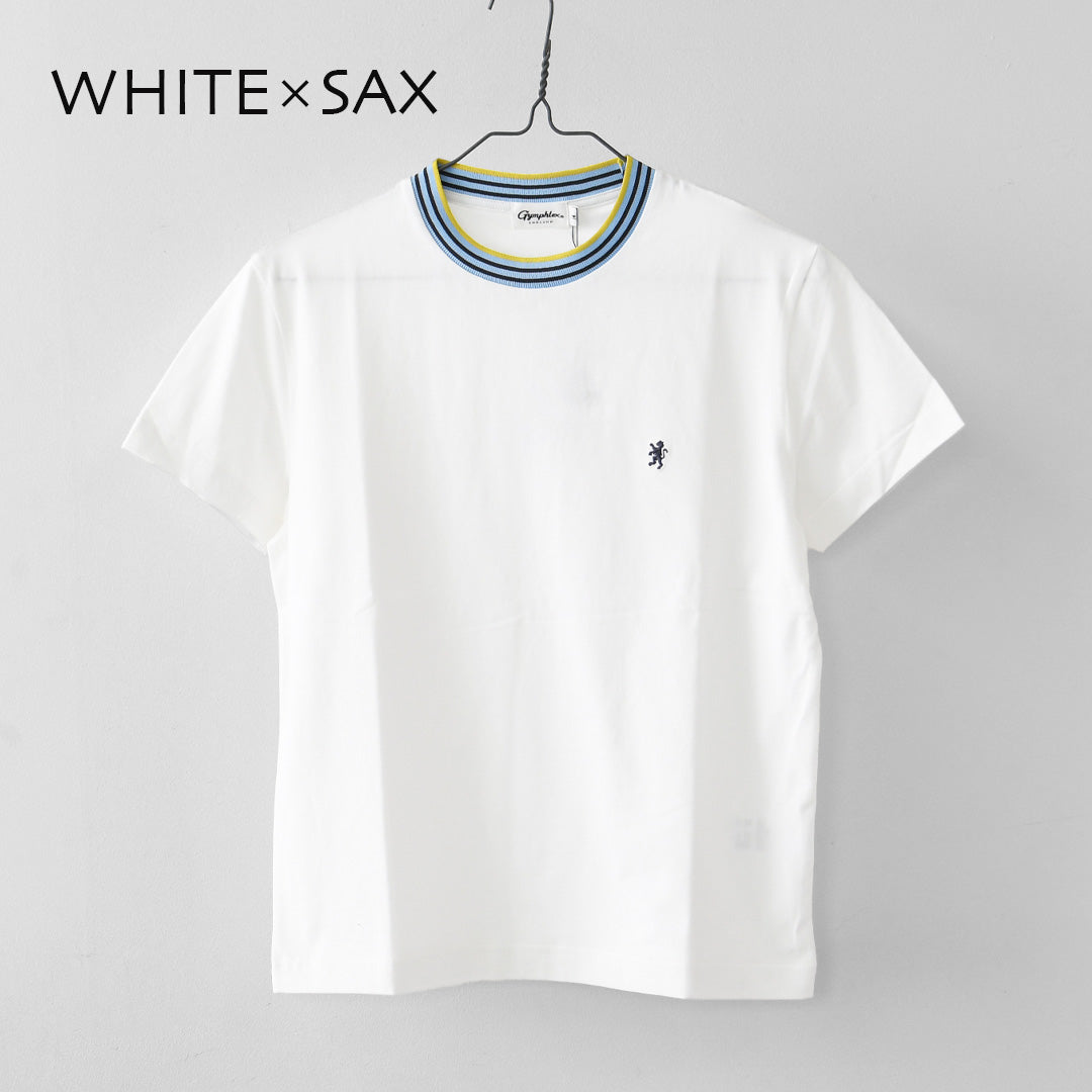 Gymphlex  [ジムフレックス] W CREW NECK LINE T-SHIRT [GY-C0448CCB] クルーネック ラインTシャツ・半袖Tシャツ・無地・シンプル・首元マルチカラー・LADY'S [2026SS]