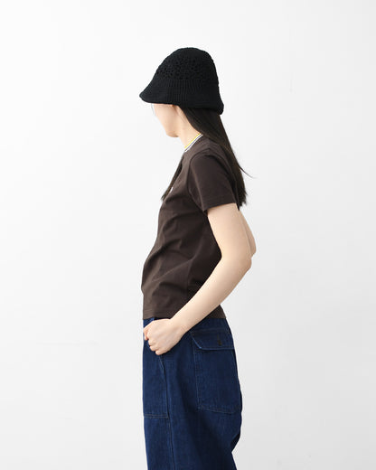 Gymphlex  [ジムフレックス] W CREW NECK LINE T-SHIRT [GY-C0448CCB] クルーネック ラインTシャツ・半袖Tシャツ・無地・シンプル・首元マルチカラー・LADY'S [2026SS]