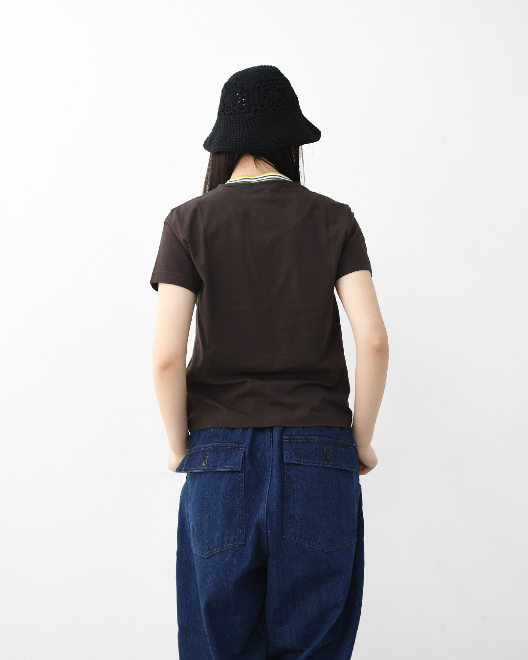 Gymphlex  [ジムフレックス] W CREW NECK LINE T-SHIRT [GY-C0448CCB] クルーネック ラインTシャツ・半袖Tシャツ・無地・シンプル・首元マルチカラー・LADY'S [2026SS]
