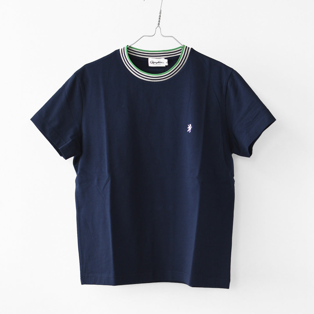 Gymphlex  [ジムフレックス] W CREW NECK LINE T-SHIRT [GY-C0448CCB] クルーネック ラインTシャツ・半袖Tシャツ・無地・シンプル・首元マルチカラー・LADY'S [2026SS]