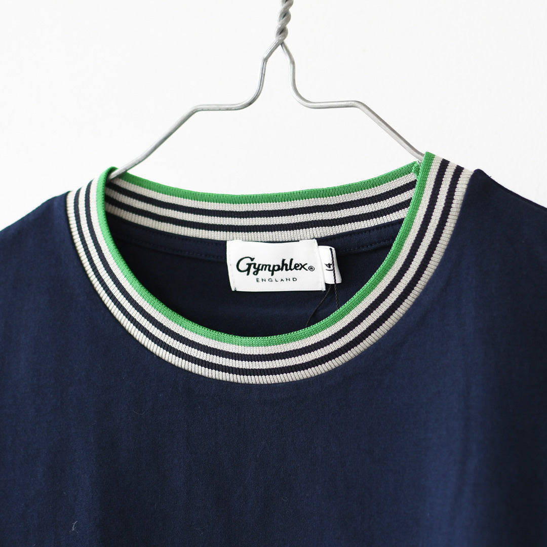 Gymphlex  [ジムフレックス] W CREW NECK LINE T-SHIRT [GY-C0448CCB] クルーネック ラインTシャツ・半袖Tシャツ・無地・シンプル・首元マルチカラー・LADY'S [2026SS]