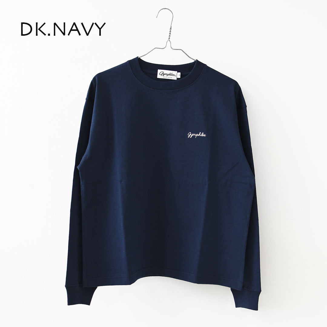Gymphlex  [ジムフレックス] W Cotton Jersey Crew Neck T-Shirt L/S [GY-C0486HKT] コットンジャージー クルーネックTシャツ・長袖Tシャツ・ロゴTシャツ・無地Tシャツ・シンプル・LADY'S [2026SS]