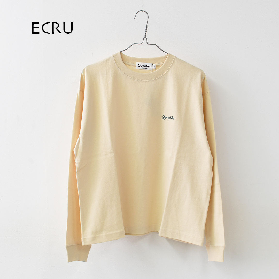 Gymphlex  [ジムフレックス] W Cotton Jersey Crew Neck T-Shirt L/S [GY-C0486HKT] コットンジャージー クルーネックTシャツ・長袖Tシャツ・ロゴTシャツ・無地Tシャツ・シンプル・LADY'S [2026SS]