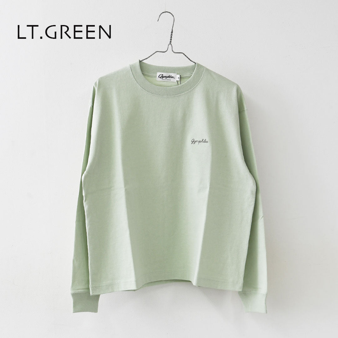 Gymphlex  [ジムフレックス] W Cotton Jersey Crew Neck T-Shirt L/S [GY-C0486HKT] コットンジャージー クルーネックTシャツ・長袖Tシャツ・ロゴTシャツ・無地Tシャツ・シンプル・LADY'S [2026SS]