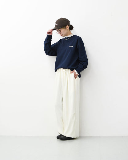 Gymphlex  [ジムフレックス] W Cotton Jersey Crew Neck T-Shirt L/S [GY-C0486HKT] コットンジャージー クルーネックTシャツ・長袖Tシャツ・ロゴTシャツ・無地Tシャツ・シンプル・LADY'S [2026SS]