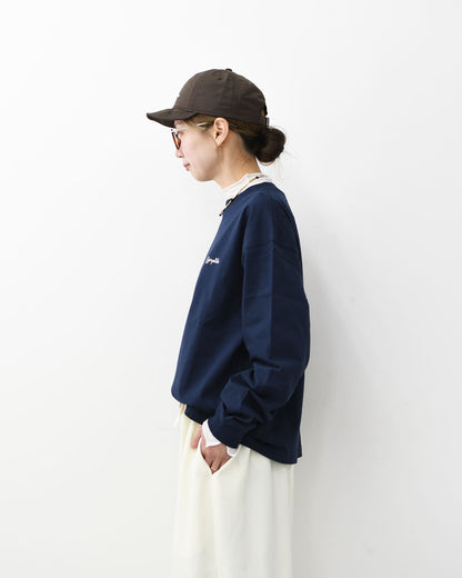 Gymphlex  [ジムフレックス] W Cotton Jersey Crew Neck T-Shirt L/S [GY-C0486HKT] コットンジャージー クルーネックTシャツ・長袖Tシャツ・ロゴTシャツ・無地Tシャツ・シンプル・LADY'S [2026SS]