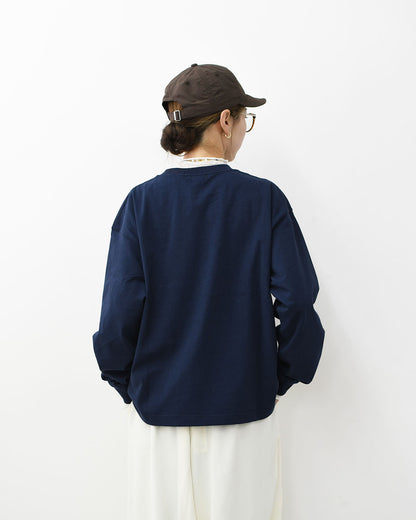 Gymphlex  [ジムフレックス] W Cotton Jersey Crew Neck T-Shirt L/S [GY-C0486HKT] コットンジャージー クルーネックTシャツ・長袖Tシャツ・ロゴTシャツ・無地Tシャツ・シンプル・LADY'S [2026SS]