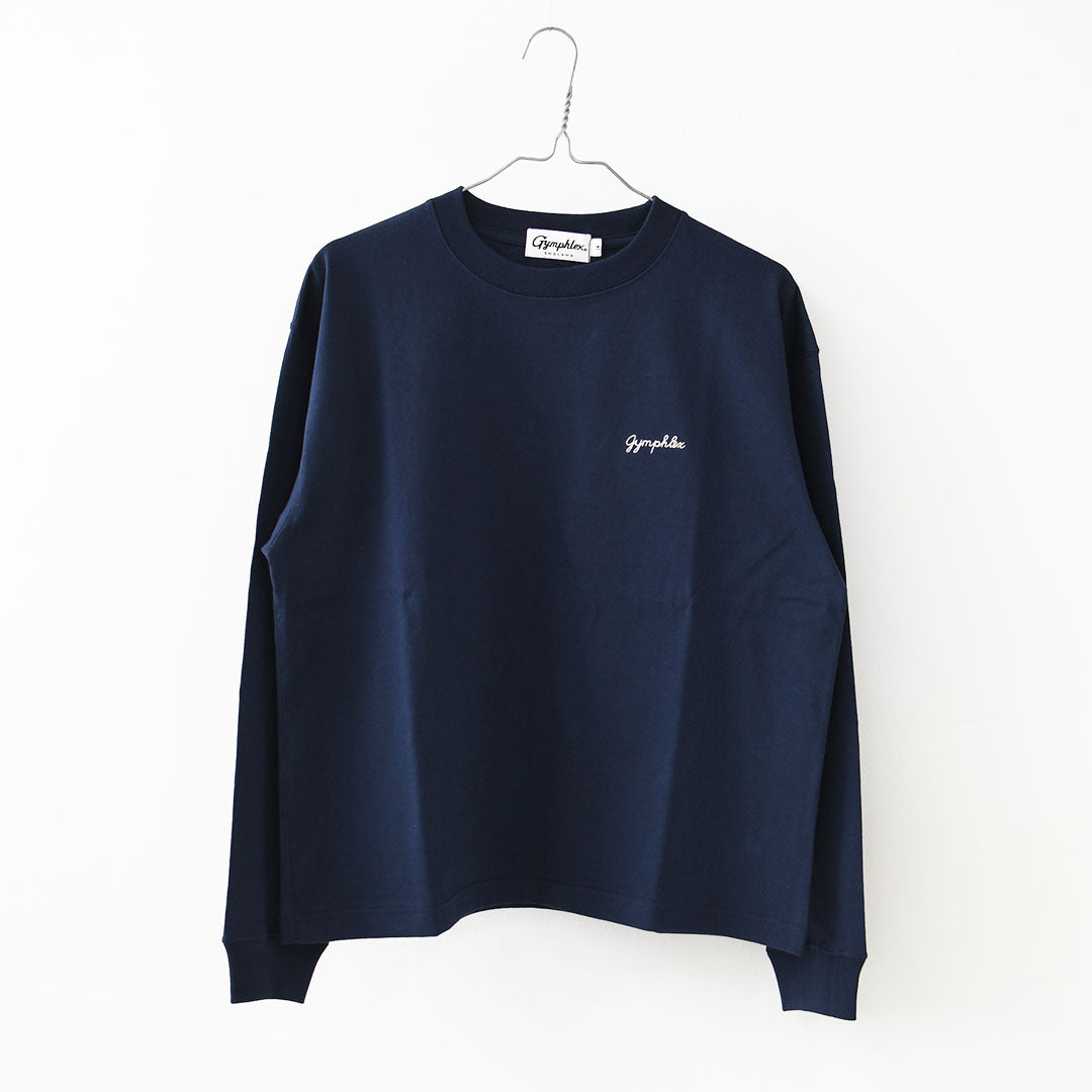 Gymphlex  [ジムフレックス] W Cotton Jersey Crew Neck T-Shirt L/S [GY-C0486HKT] コットンジャージー クルーネックTシャツ・長袖Tシャツ・ロゴTシャツ・無地Tシャツ・シンプル・LADY'S [2026SS]