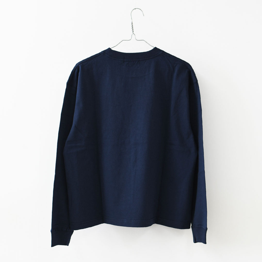 Gymphlex  [ジムフレックス] W Cotton Jersey Crew Neck T-Shirt L/S [GY-C0486HKT] コットンジャージー クルーネックTシャツ・長袖Tシャツ・ロゴTシャツ・無地Tシャツ・シンプル・LADY'S [2026SS]