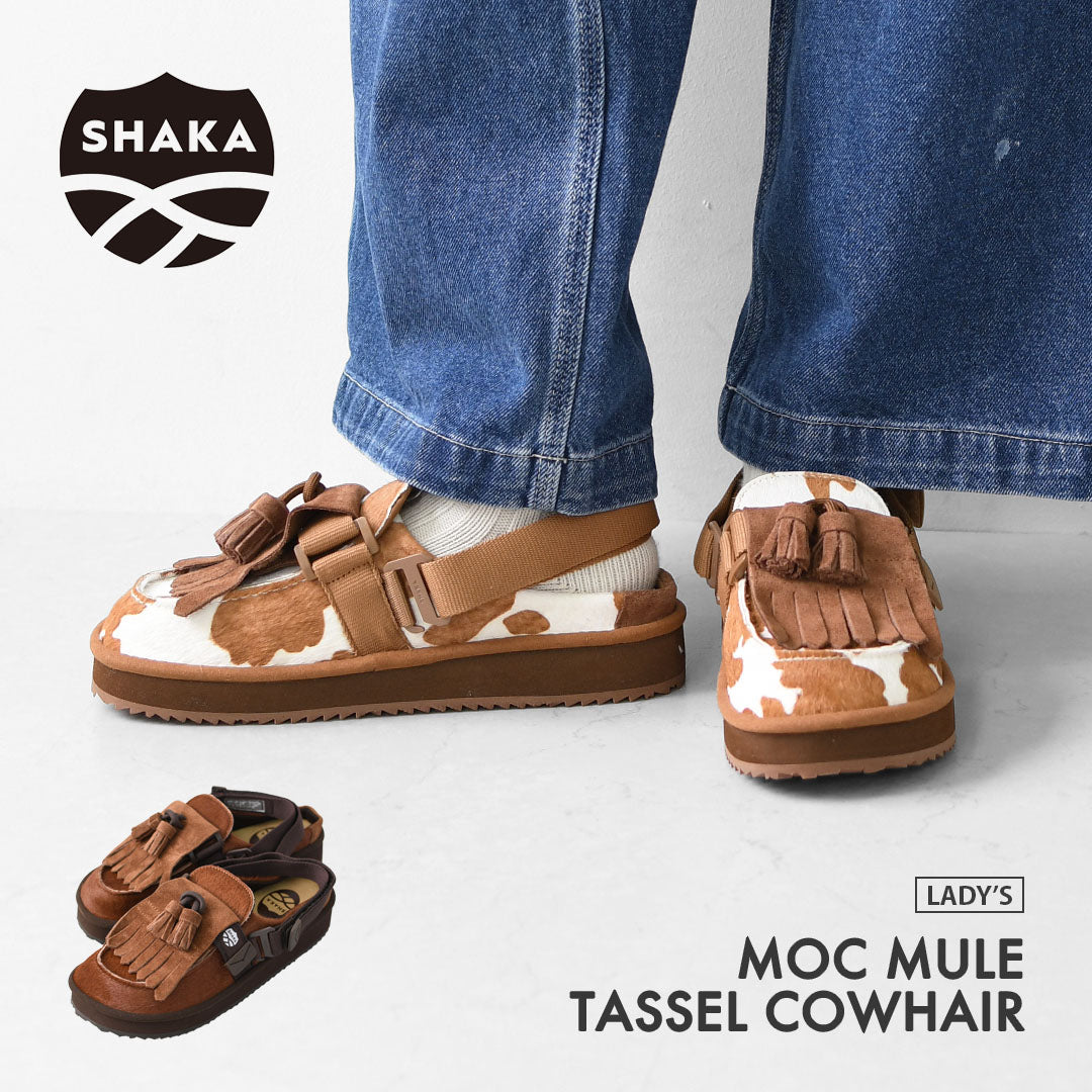 SHAKA [シャカ] MOC MULE TASSEL COWHAIR [SK-339] キルトタッセル付きミュールサンダル [2025AW]