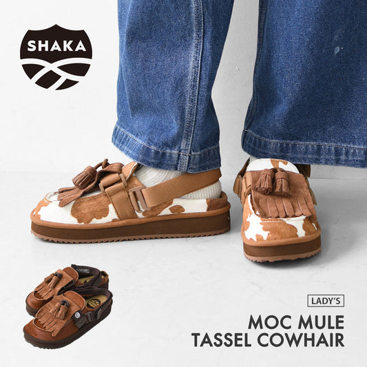 SHAKA [シャカ] MOC MULE TASSEL COWHAIR [SK-339] キルトタッセル付きミュールサンダル [2025AW]