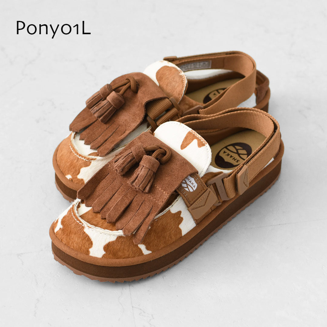 SHAKA [シャカ] MOC MULE TASSEL COWHAIR [SK-339] キルトタッセル付きミュールサンダル [2025AW]