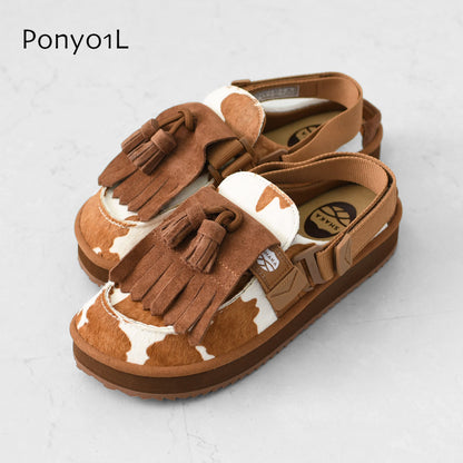 SHAKA [シャカ] MOC MULE TASSEL COWHAIR [SK-339] キルトタッセル付きミュールサンダル [2025AW]