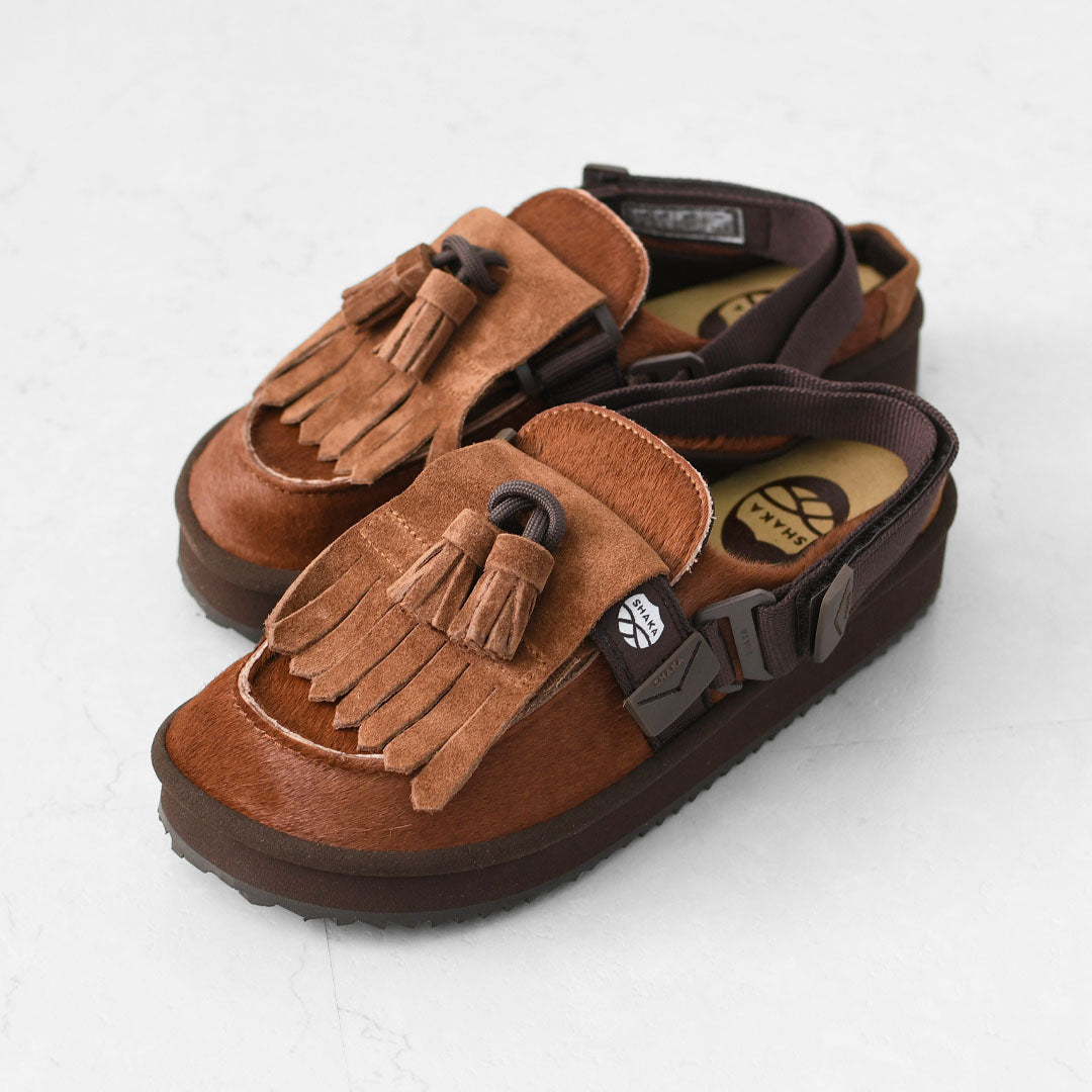 SHAKA [シャカ] MOC MULE TASSEL COWHAIR [SK-339] キルトタッセル付きミュールサンダル [2025AW]