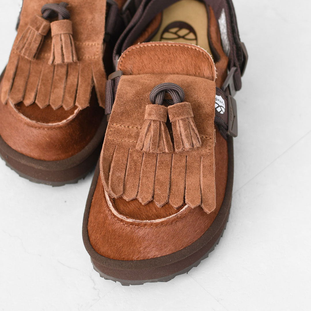 SHAKA [シャカ] MOC MULE TASSEL COWHAIR [SK-339] キルトタッセル付きミュールサンダル [2025AW]