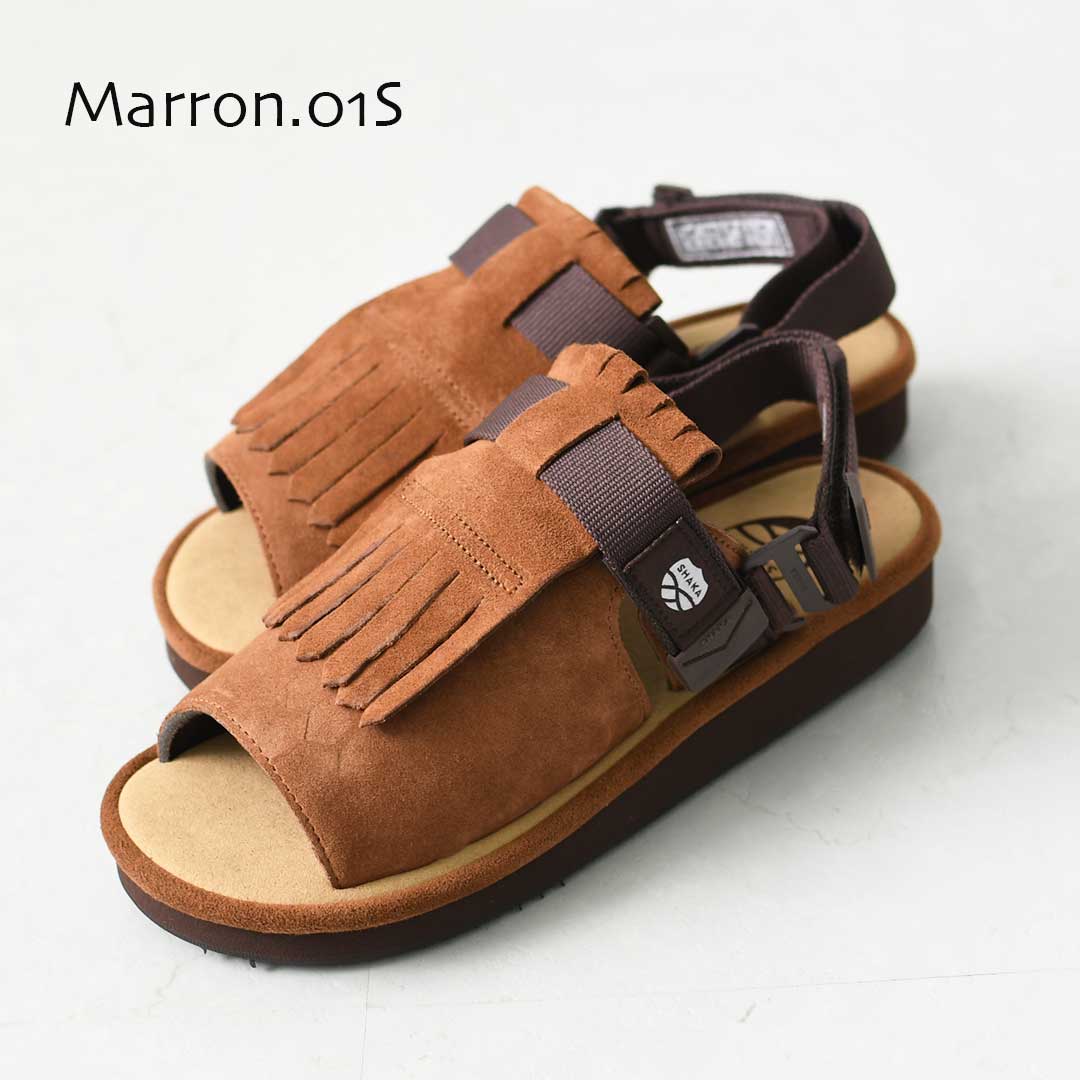 SHAKA [シャカ] OPEN TOE MULE KILT SUEDE [SK-356] オープントゥ ミュール キルト スエード・4WAYサンダル・ミュール・サンダル・スリッパライク・スエード・タッセル付き・カジュアル・アウトドア・フェス・キレイめ・LADY'S [2026SS]