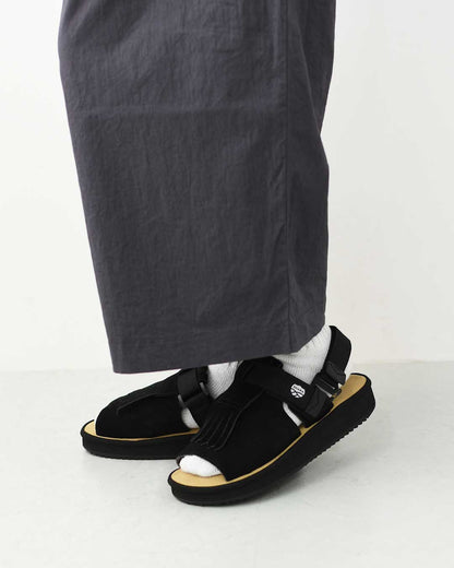 SHAKA [シャカ] OPEN TOE MULE KILT SUEDE [SK-356] オープントゥ ミュール キルト スエード・4WAYサンダル・ミュール・サンダル・スリッパライク・スエード・タッセル付き・カジュアル・アウトドア・フェス・キレイめ・LADY'S [2026SS]