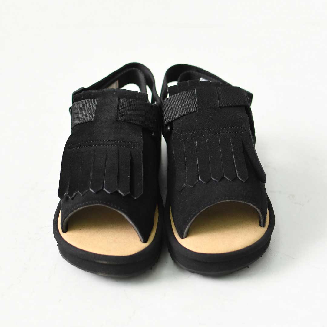 SHAKA [シャカ] OPEN TOE MULE KILT SUEDE [SK-356] オープントゥ ミュール キルト スエード・4WAYサンダル・ミュール・サンダル・スリッパライク・スエード・タッセル付き・カジュアル・アウトドア・フェス・キレイめ・LADY'S [2026SS]