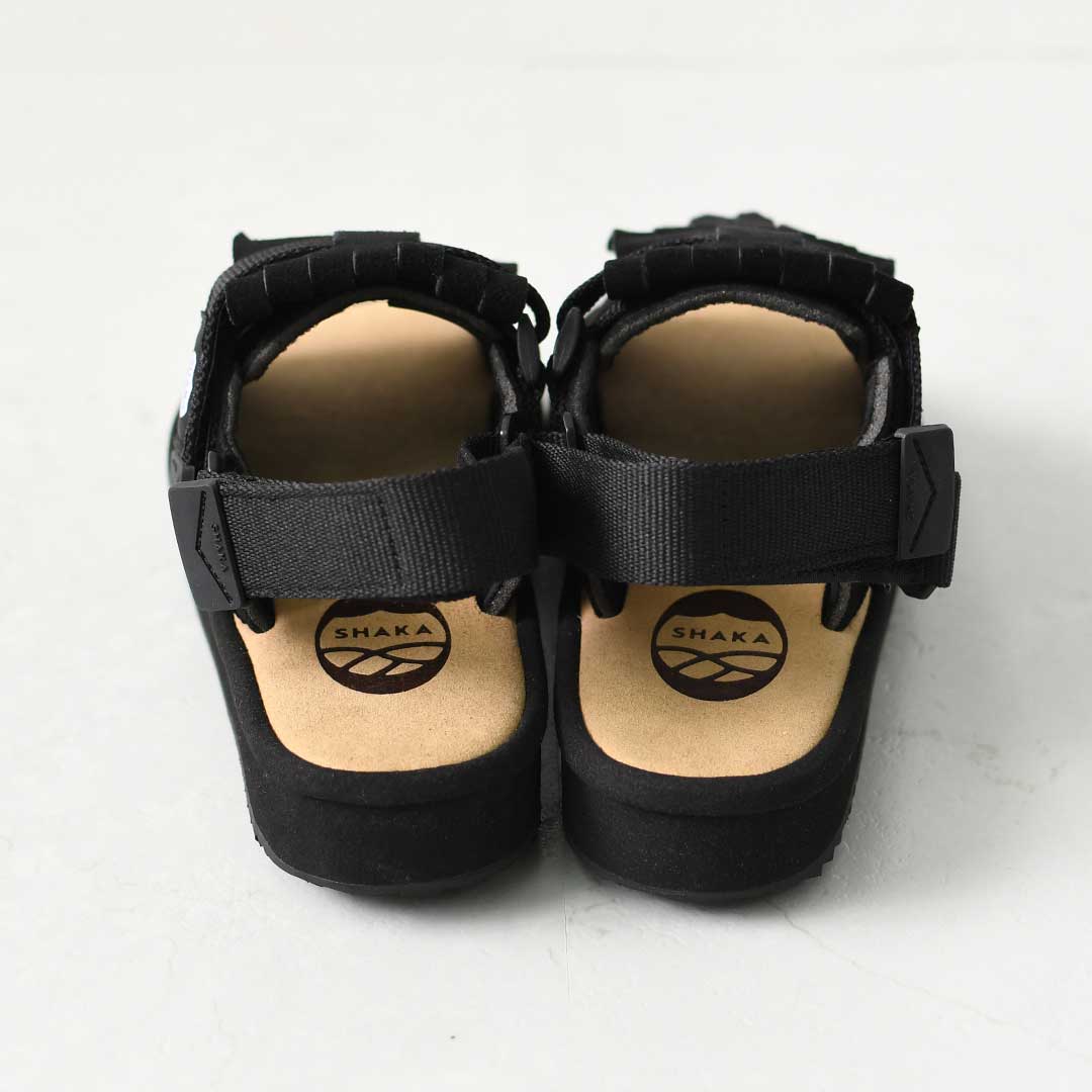 SHAKA [シャカ] OPEN TOE MULE KILT SUEDE [SK-356] オープントゥ ミュール キルト スエード・4WAYサンダル・ミュール・サンダル・スリッパライク・スエード・タッセル付き・カジュアル・アウトドア・フェス・キレイめ・LADY'S [2026SS]