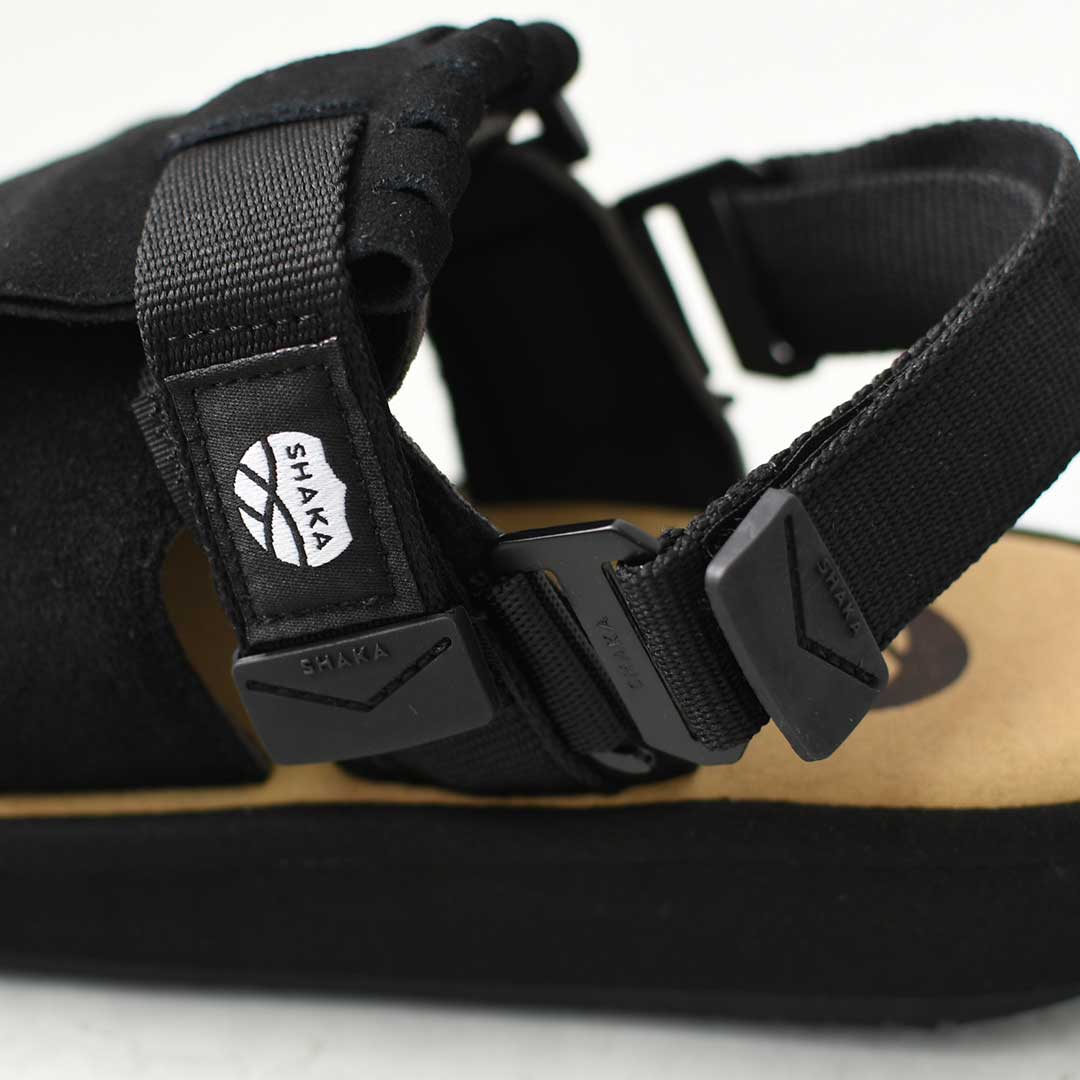 SHAKA [シャカ] OPEN TOE MULE KILT SUEDE [SK-356] オープントゥ ミュール キルト スエード・4WAYサンダル・ミュール・サンダル・スリッパライク・スエード・タッセル付き・カジュアル・アウトドア・フェス・キレイめ・LADY'S [2026SS]