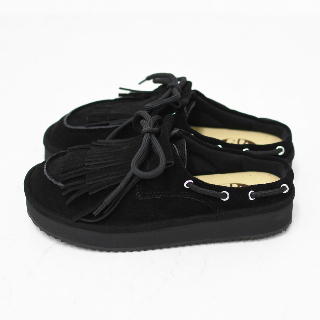 SHAKA [シャカ] BOAT MOC MULE SUEDE [SK-372] ボートモックミュールシェード・キルトタッセル付きミュールサンダル・ミュールサンダル・ミュール・カウヘア・牛革・タッセル付き・LADY'S [2026AW]