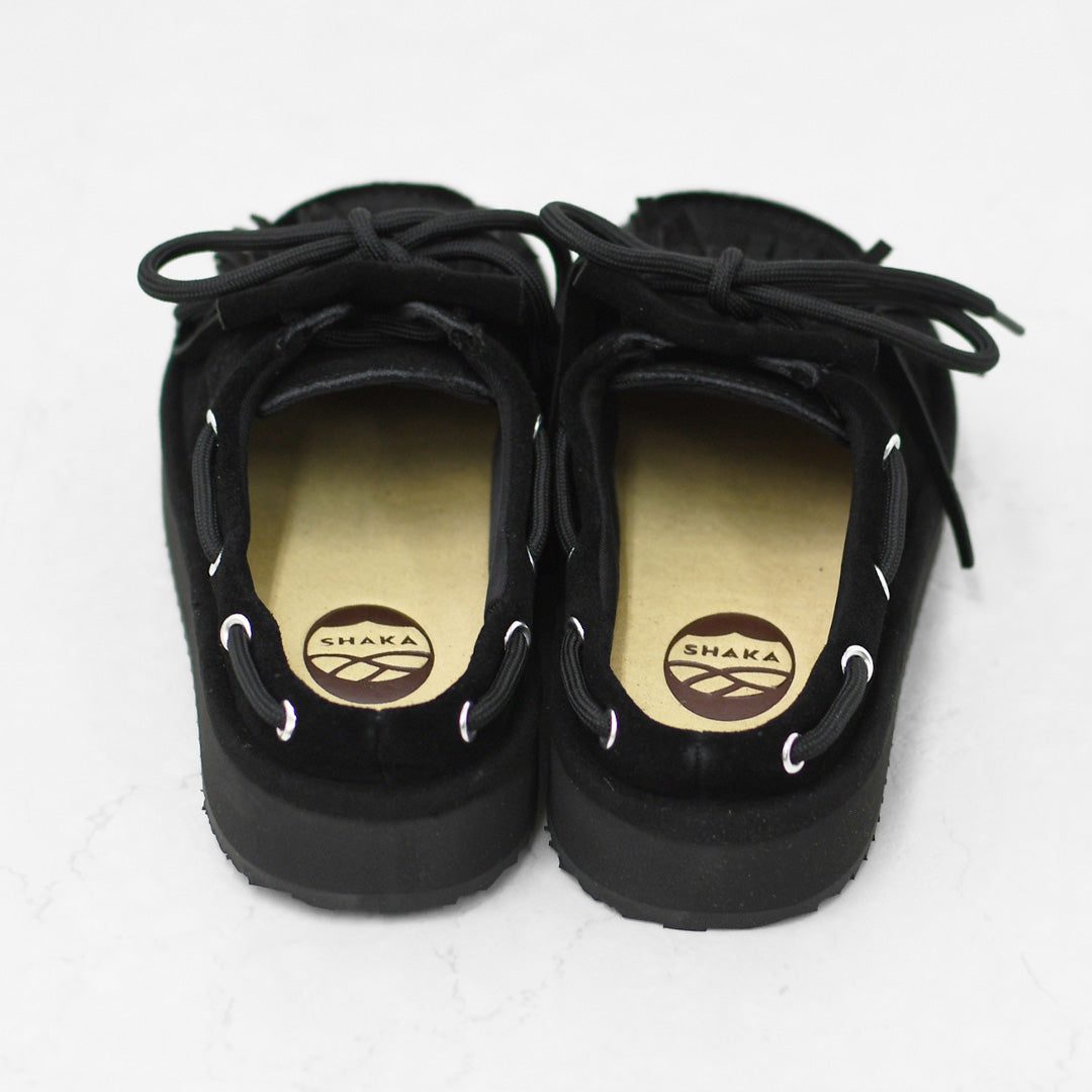 SHAKA [シャカ] BOAT MOC MULE SUEDE [SK-372] ボートモックミュールシェード・キルトタッセル付きミュールサンダル・ミュールサンダル・ミュール・カウヘア・牛革・タッセル付き・LADY'S [2026AW]
