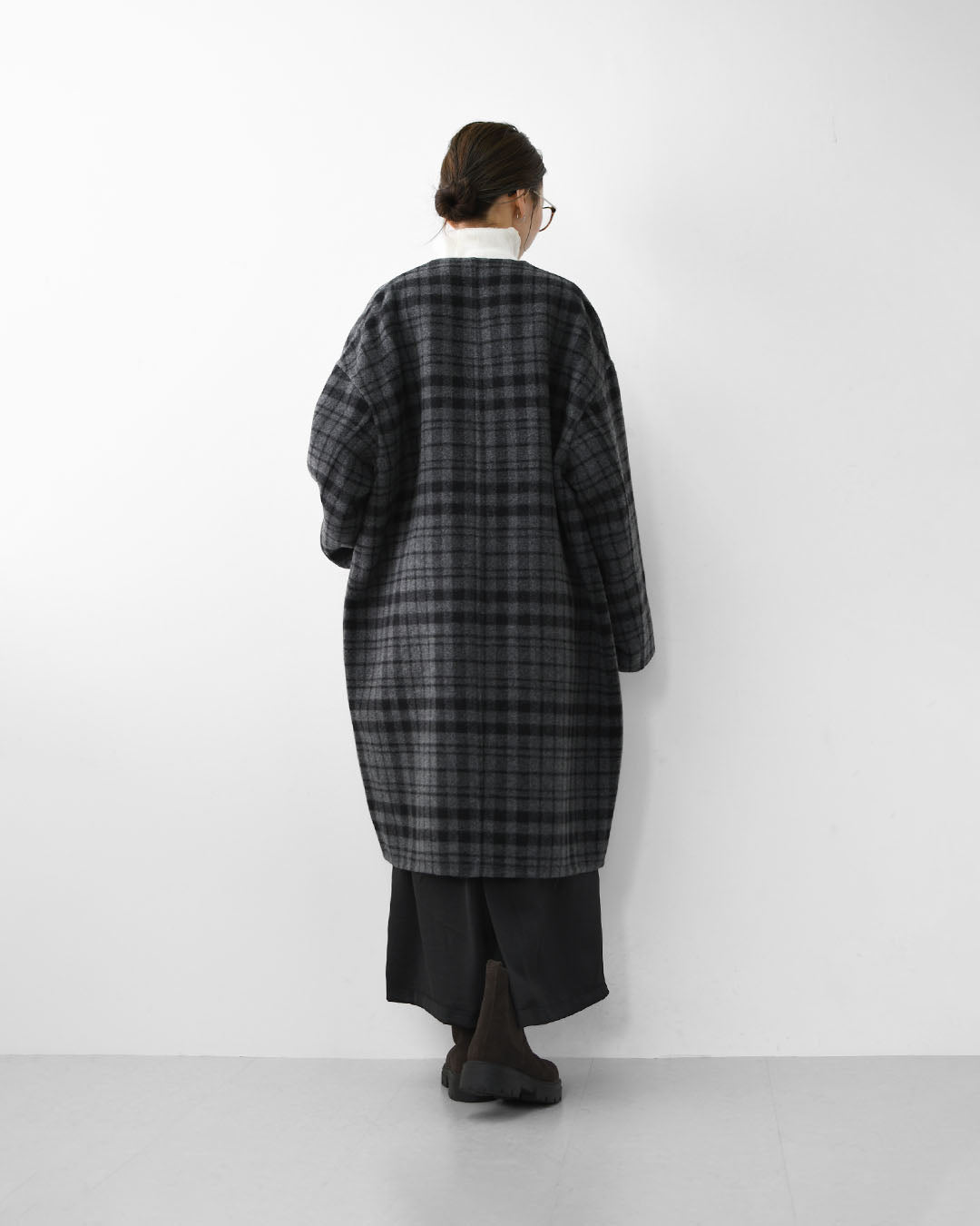 LE GLAZIK [ル・グラジック] WOOL RIVER REVERSIBLE COAT [JL-8982MFW]ウールリバー リバーシブルコート・コート・アウター・リバーコート・ノーカラーコート・カラーレスコート・ウールリバー・リバーシブル・LADY'S [2025AW]