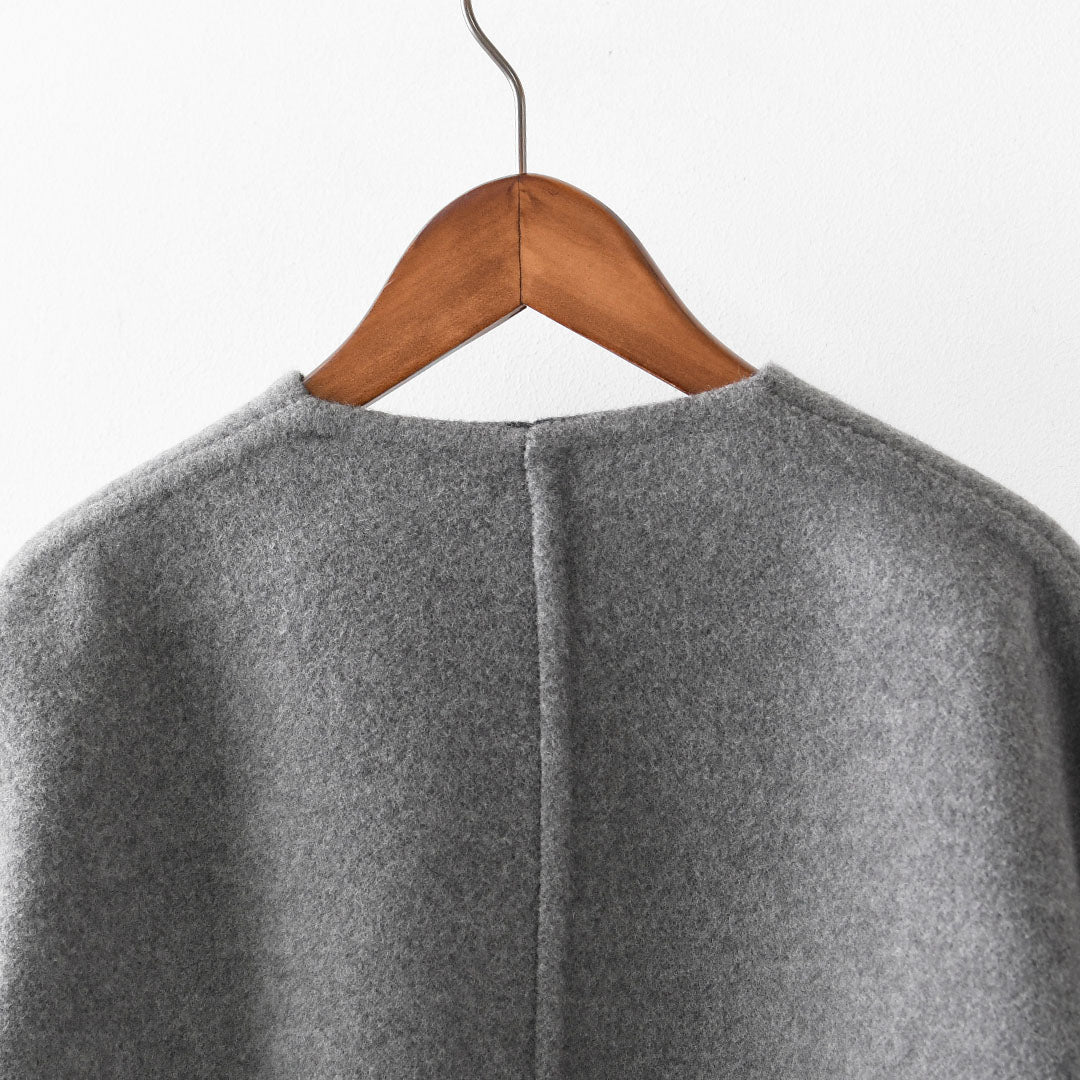 LE GLAZIK [ル・グラジック] WOOL RIVER REVERSIBLE COAT [JL-8982MFW]ウールリバー リバーシブルコート・コート・アウター・リバーコート・ノーカラーコート・カラーレスコート・ウールリバー・リバーシブル・LADY'S [2025AW]