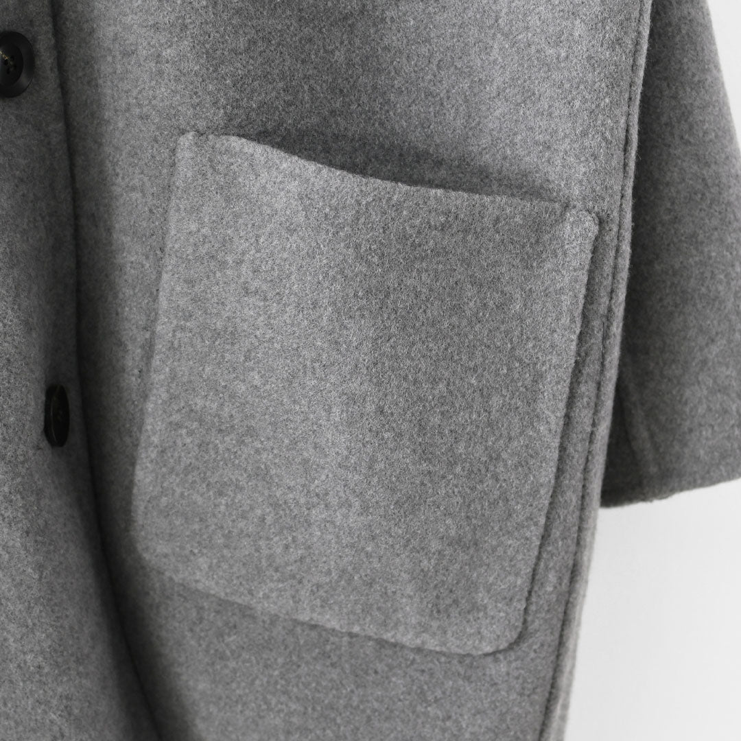 LE GLAZIK [ル・グラジック] WOOL RIVER REVERSIBLE COAT [JL-8982MFW]ウールリバー リバーシブルコート・コート・アウター・リバーコート・ノーカラーコート・カラーレスコート・ウールリバー・リバーシブル・LADY'S [2025AW]