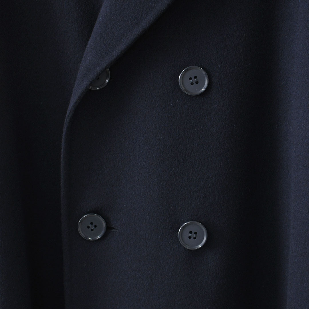 LE GLAZIK [ル・グラジック] W Lamb Wool Rever Double-Breasted Coat [LG-A0451ROB] ラムウールリバー ダブルブレストコート・ロングコート・ダブルブレストコート・テーラードカラー・ストレートシルエット・ラムウール・LADY'S [2026AW]