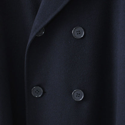 LE GLAZIK [ル・グラジック] W Lamb Wool Rever Double-Breasted Coat [LG-A0451ROB] ラムウールリバー ダブルブレストコート・ロングコート・ダブルブレストコート・テーラードカラー・ストレートシルエット・ラムウール・LADY'S [2026AW]