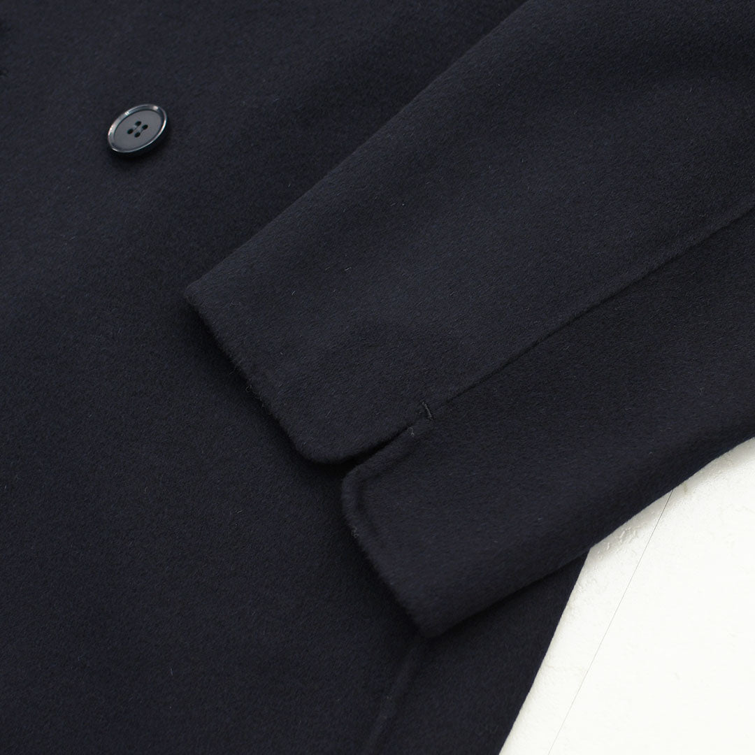 LE GLAZIK [ル・グラジック] W Lamb Wool Rever Double-Breasted Coat [LG-A0451ROB] ラムウールリバー ダブルブレストコート・ロングコート・ダブルブレストコート・テーラードカラー・ストレートシルエット・ラムウール・LADY'S [2026AW]
