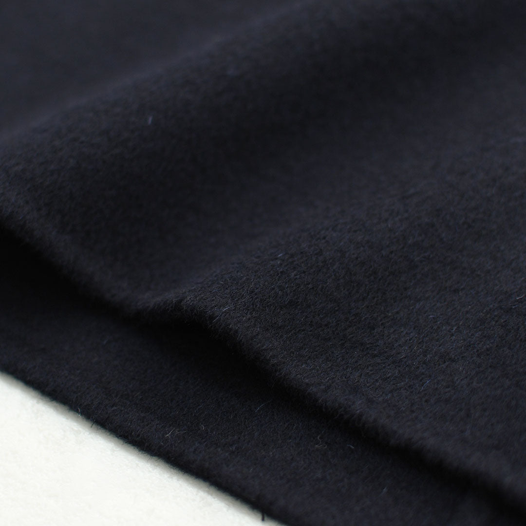 LE GLAZIK [ル・グラジック] W Lamb Wool Rever Double-Breasted Coat [LG-A0451ROB] ラムウールリバー ダブルブレストコート・ロングコート・ダブルブレストコート・テーラードカラー・ストレートシルエット・ラムウール・LADY'S [2026AW]