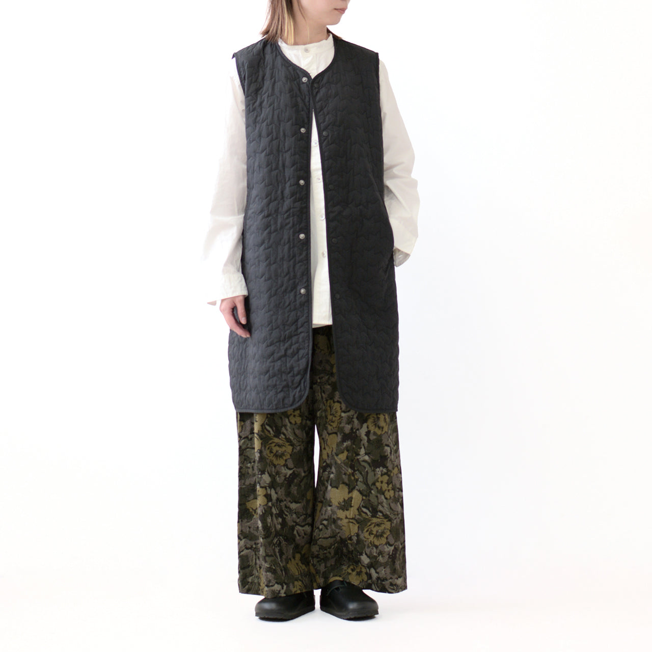 LE GLAZIK [ル・グラジック] QUILTING LONG VEST [LG-A0615GNT] キルティング ロングベスト [2024AW]