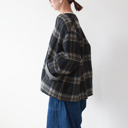 LE GLAZIK [ル・グラジック] REVERSIBLE COLLARLESS JACKET [LG-A0617MFW] リバーシブル・カラーレス・ジャケット [2024AW]