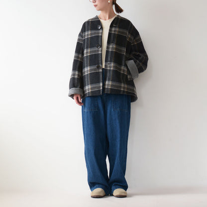 LE GLAZIK [ル・グラジック] REVERSIBLE COLLARLESS JACKET [LG-A0617MFW] リバーシブル・カラーレス・ジャケット [2024AW]