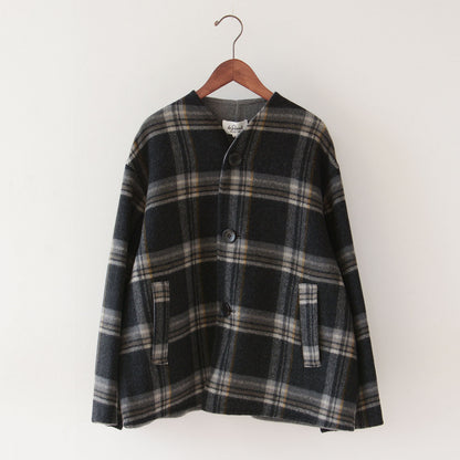 LE GLAZIK [ル・グラジック] REVERSIBLE COLLARLESS JACKET [LG-A0617MFW] リバーシブル・カラーレス・ジャケット [2024AW]