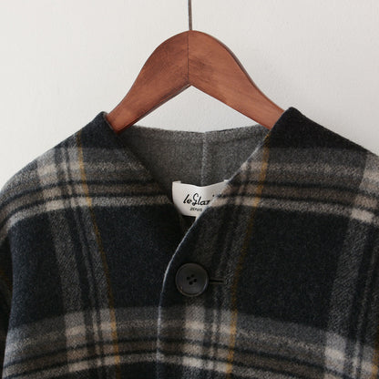 LE GLAZIK [ル・グラジック] REVERSIBLE COLLARLESS JACKET [LG-A0617MFW] リバーシブル・カラーレス・ジャケット [2024AW]