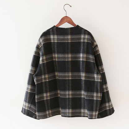 LE GLAZIK [ル・グラジック] REVERSIBLE COLLARLESS JACKET [LG-A0617MFW] リバーシブル・カラーレス・ジャケット [2024AW]