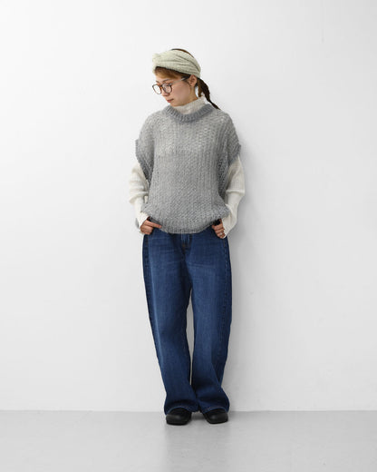 LE GLAZIK [ル・グラジック] BOTTLE NECK LONG T-SHIRT [LG-C0505 AKT] コットンランダムリブ ボトルネック長袖Tシャツ・ボトルネック・プルオーバー・コットン・LADY'S [2025AW]