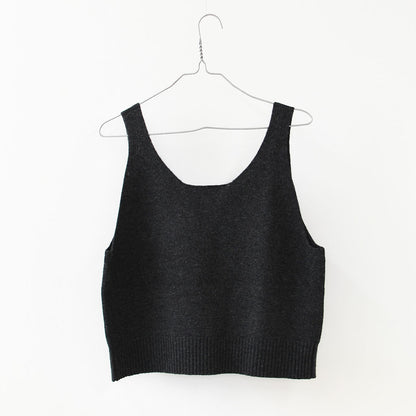 LE GLAZIK [ル・グラジック] VNECK KNIT VEST [LG-D0134 EMW] Vネックニットベスト・ニットベスト・ベスト・Vネック・ハイゲージウール・LADY'S [2025AW]