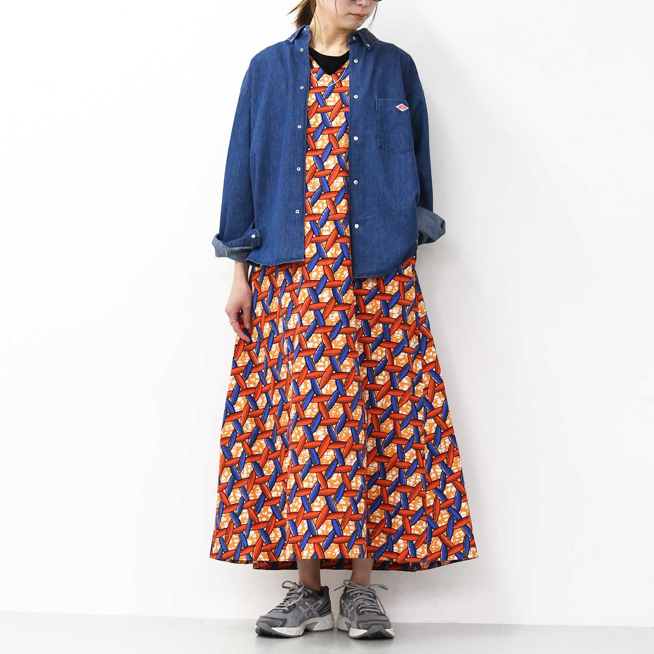 LE GLAZIK [ル・グラジック] V NECK FLARED DRESS [LG-G0077BTK] Vネックフレアドレス [2025SS]
